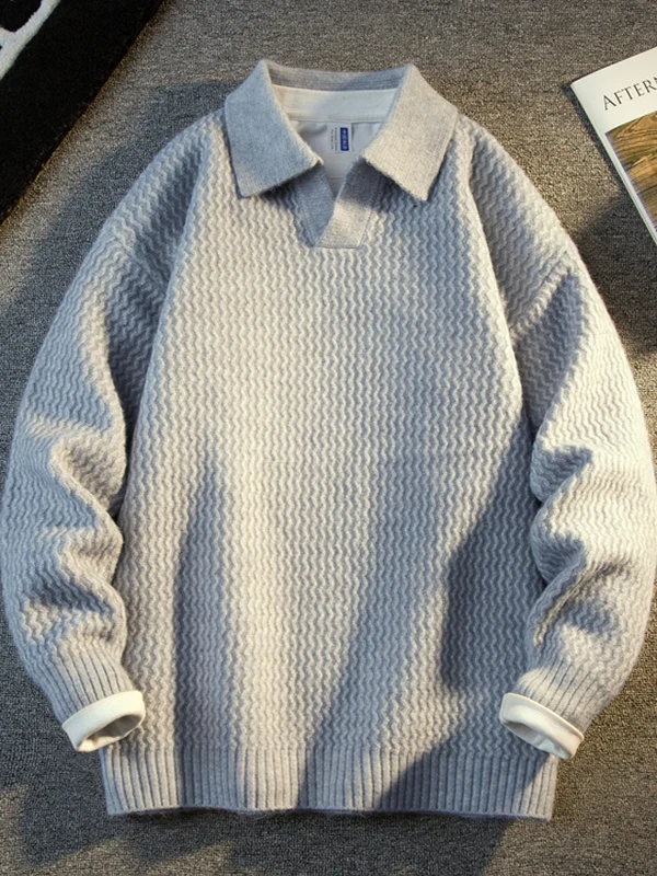 

Winter Thiened Warm Color Casual Knitted Sweater Faionable Base Layer irt Soft Polyester Nylon Blend Long Sve