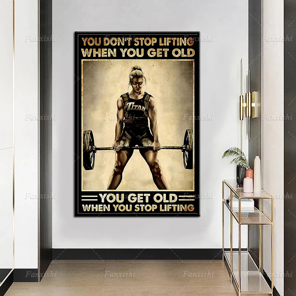 You Don'T Stop Lifting Vertical Poster, You Get Old When You Stop Lifting Poster, Gym Lovers Poster, Fitness, Fitness Decor