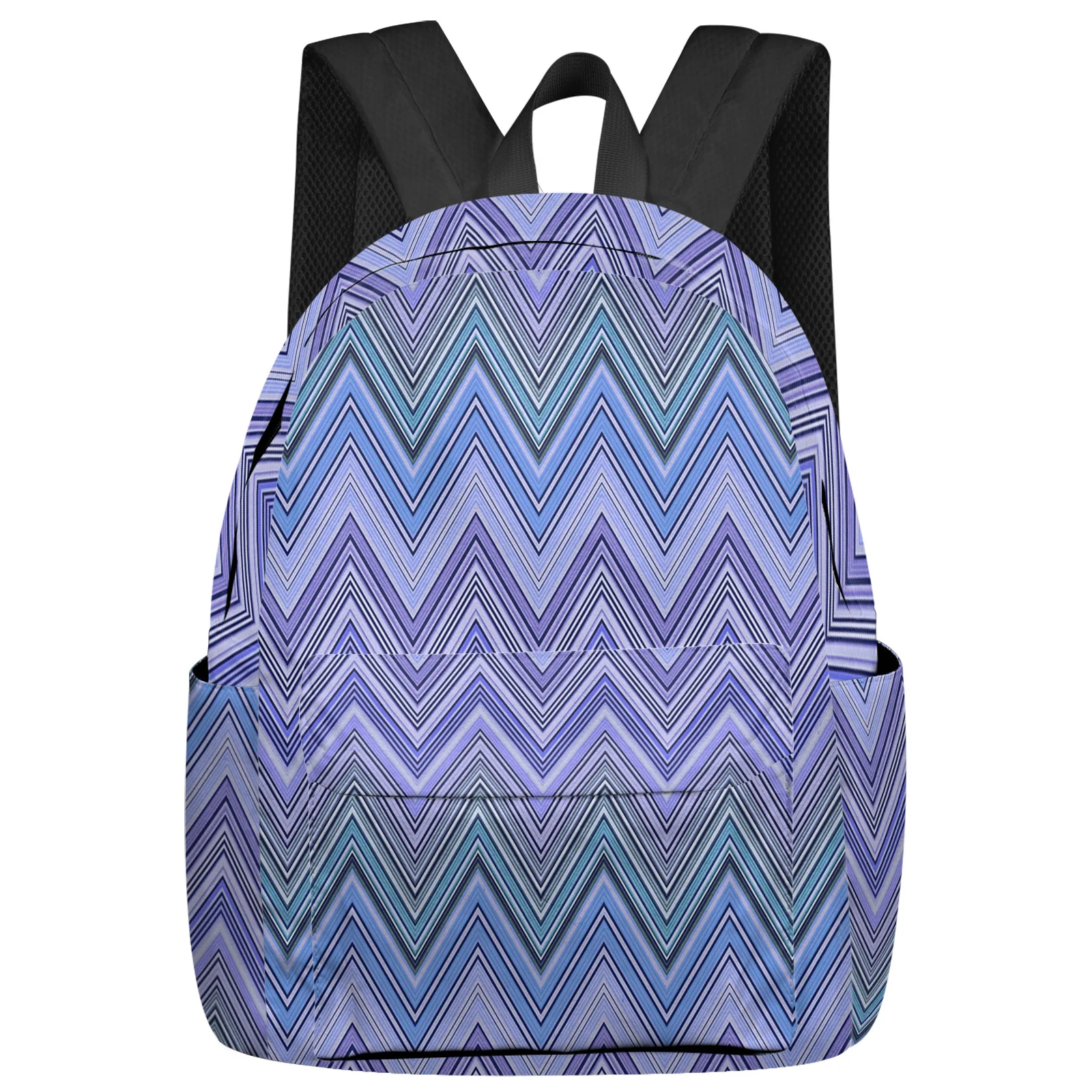 

Ethnic Style Abstract Zigzag Stripes Backpacks Teenagers Student School Bags Laptop Backpack Men Women Female Travel Mochila