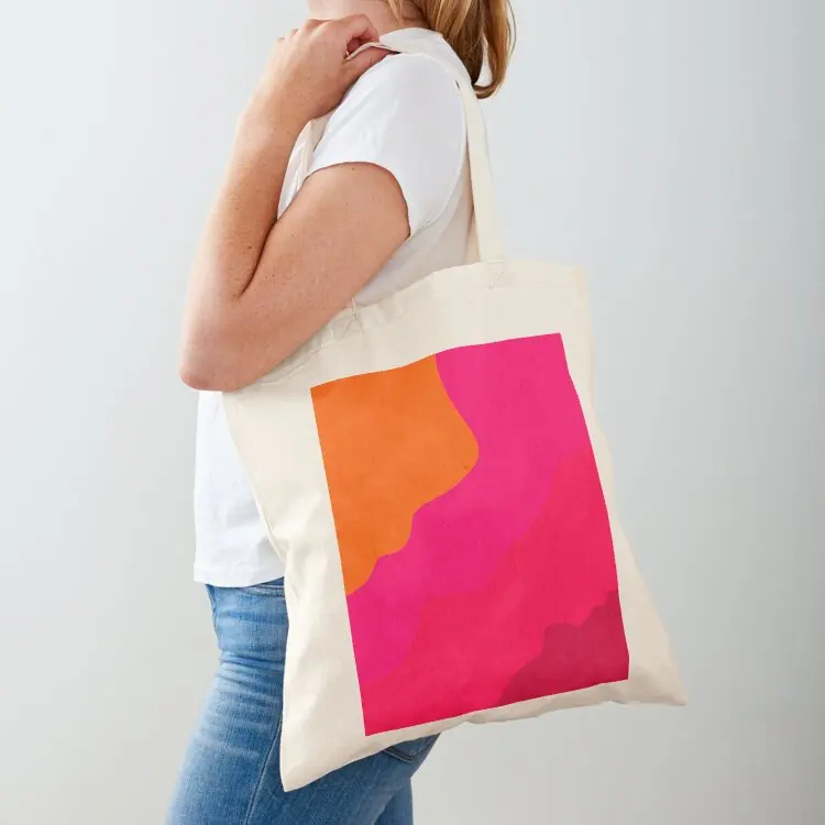 

Hot Pink to Orange Tote Bag canvas tote bags cloth bag woman Customizable tote bag