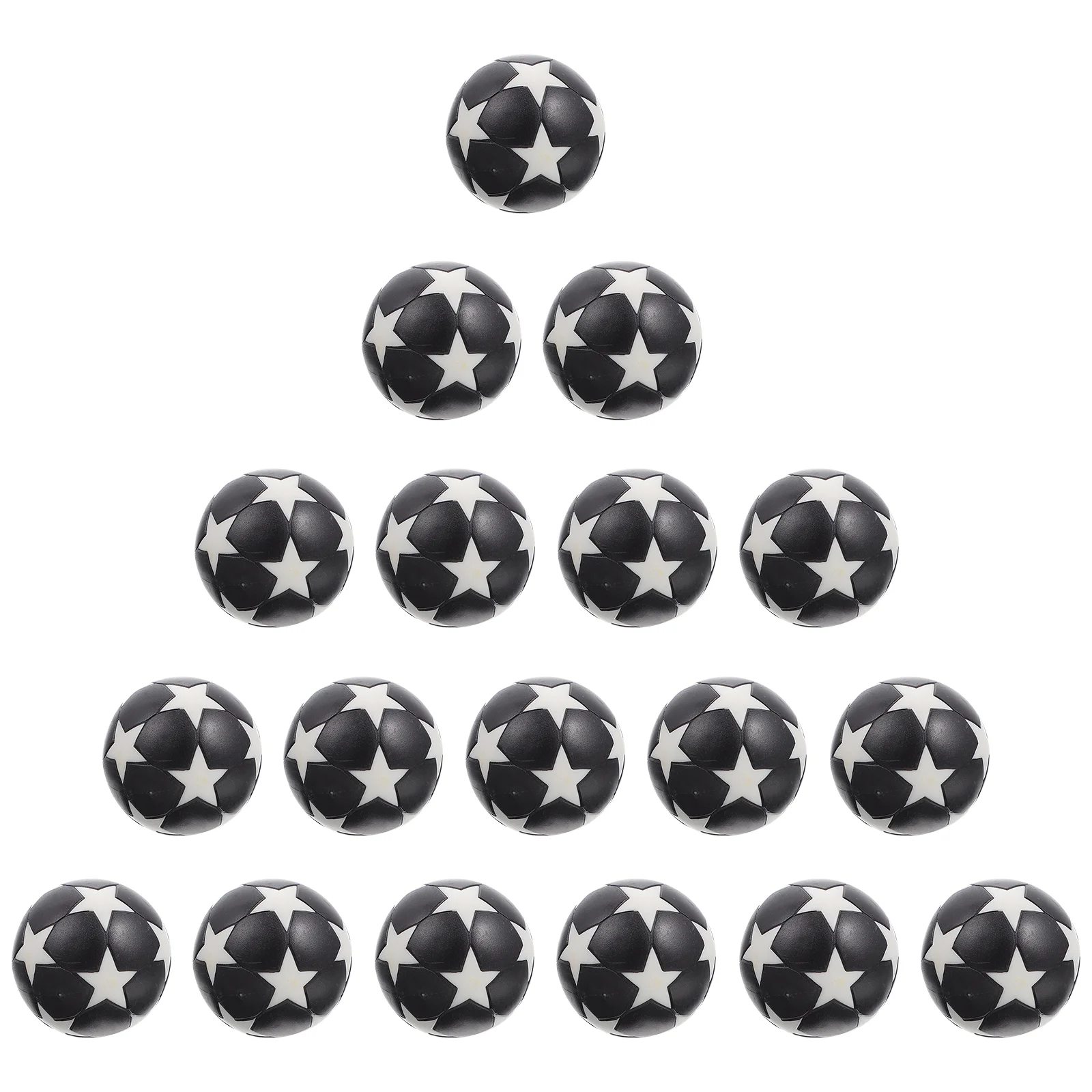 18 Pcs Table Football Star Pattern Replacement Soccer Mini Footballs Accessories Foosball