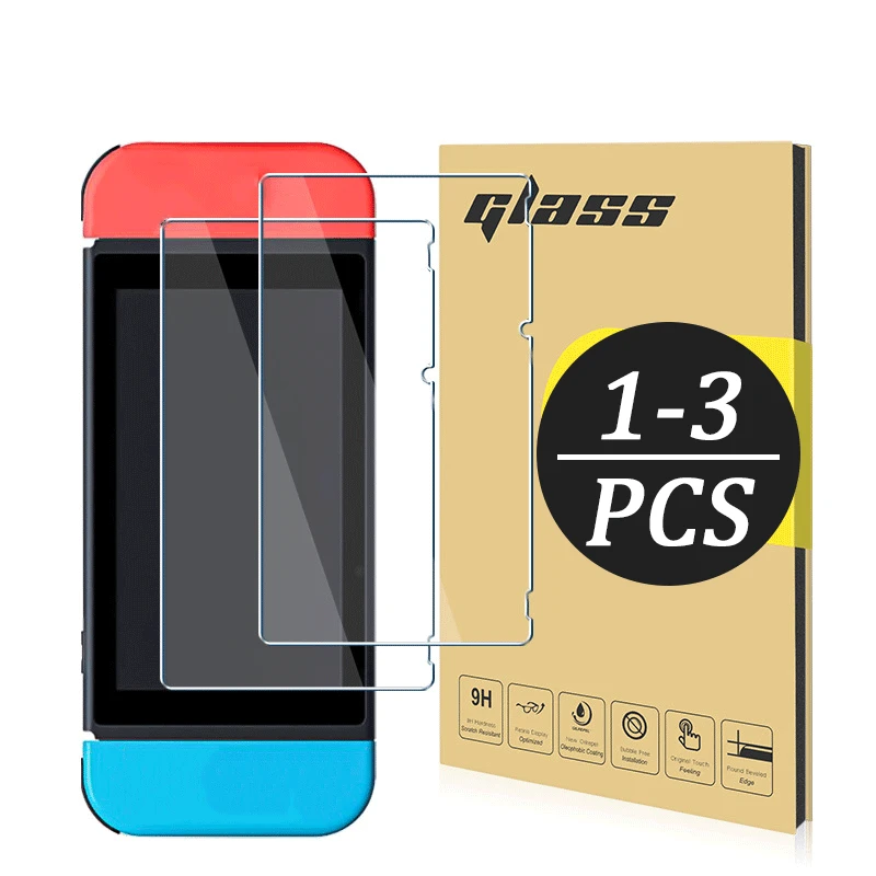 3-1pcs Tempered Glass for Switch /Switch Lite/Switch Oled Screen Protector Clear Tempered Glass Screen Accessory Film