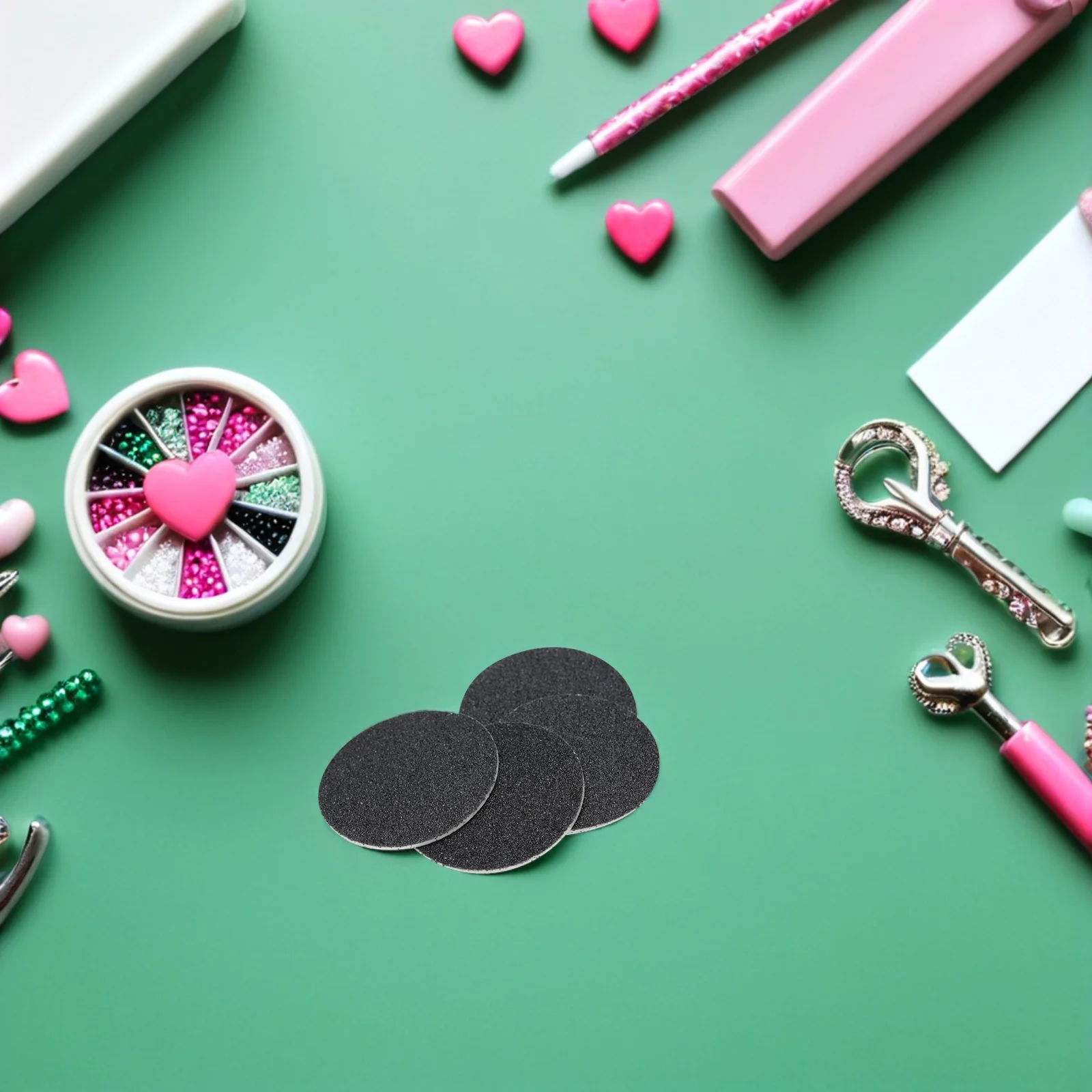 

60pcs Sanding Discs For Electric Callus Remover Foot File Disposable Replacement Grinding Disks Dead Skin Removal Black Texture