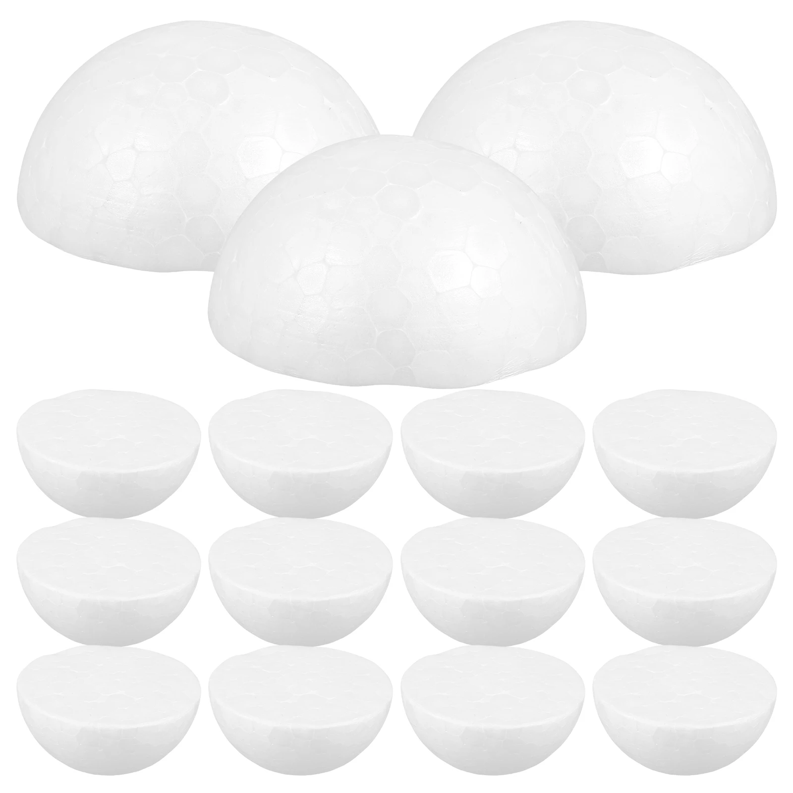 

30 Pcs White Foam Half Balls Semicircle naments Craft Supplies Christmas Decorations Children Activities Eco Materials