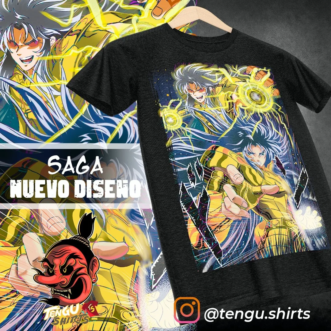 Kurogane Ikki T-shirt Saint Seiy, chevaliers du zodiaque, manga, anime, shun,shiryu