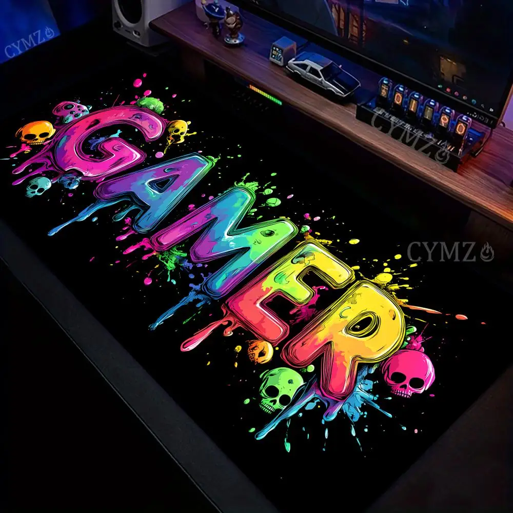 

Коврик для мыши для геймеров с красочным градиентным дизайном и эффектом брызг чернил, большой коврик для мыши, настольный коврик, игровой коврик, аксессуары для ПК, офисный коврик для мыши, настольный коврик