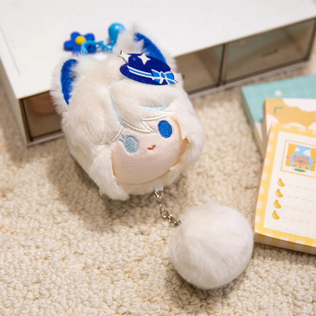 Kawaii Genshin Impact Plüschtier, Spielfigur Furina Wanderer Zhongli, Plüsch-Schlüsselanhänger, Taschenanhänger, Geburtstags- und Weihnachtsgeschenk für Fans