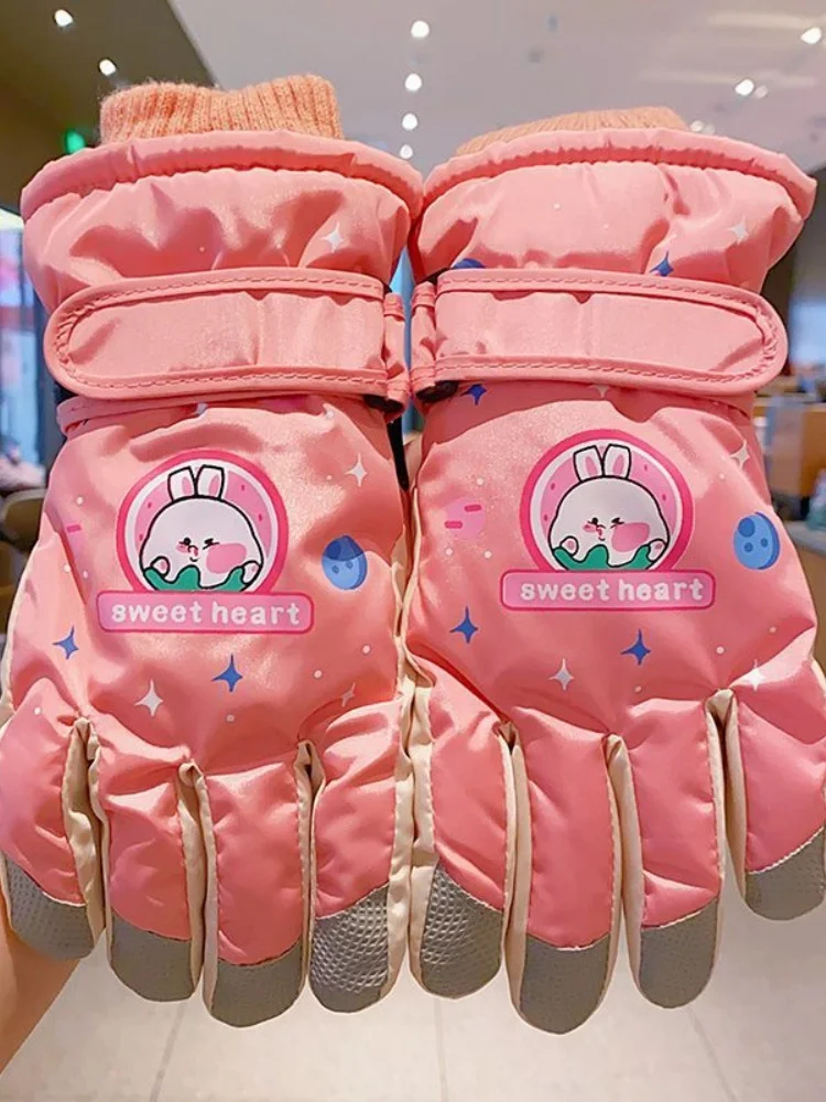 AliExpress Waterproof Kids Winter Gloves Thicken Warm Children Skiing Gloves Snowboard Riding Cycling Ski Child Snow Gloves Sports Mittens