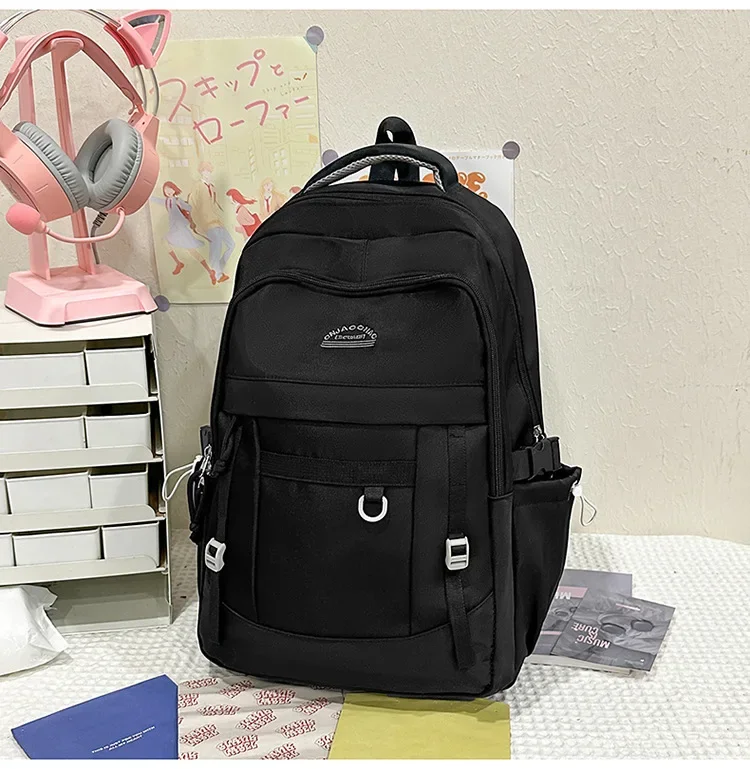 

Cute College Backpack For Girls Large Nylon Laptop Bag Fashion Leisure Travel Bookbag For Women Daily Campus Use