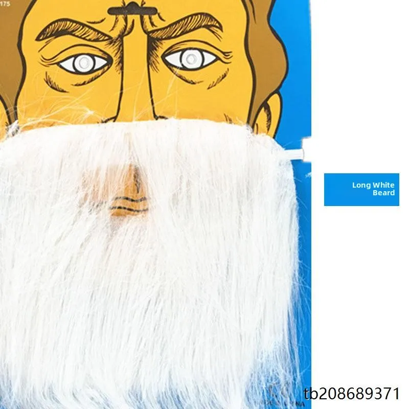 Хэллоуин Забавная искусственная борода Опора иpa Белая борода Представление eup Рейские поддельные усы Восемь персонажей Борода