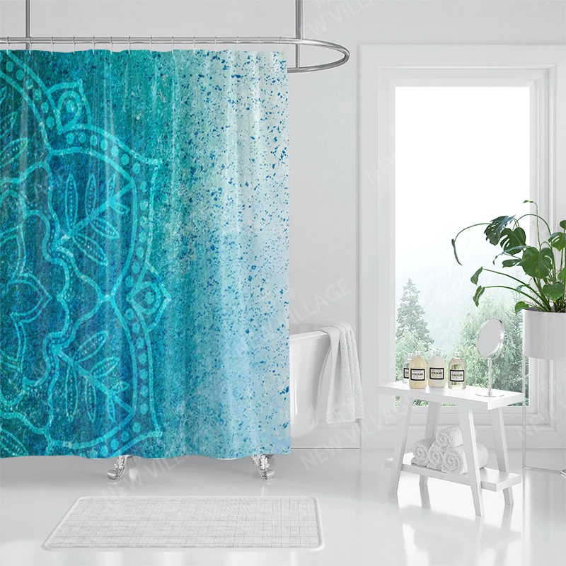 Mandala Waterproof fabric shower curtains Bathroom curtain accessories Bath curtain 180x200cm 240*200cm boho decoration vintage