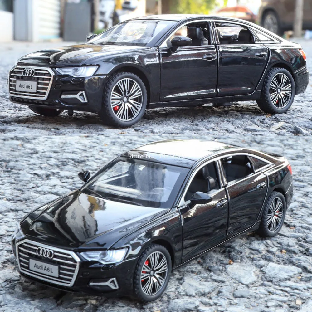 1:32 Alloy AUDI A6L Models Toys Diecasting Cars Wheel Pull Back Vehicles with Light Music Miniature Car for Boys Festival Gifts