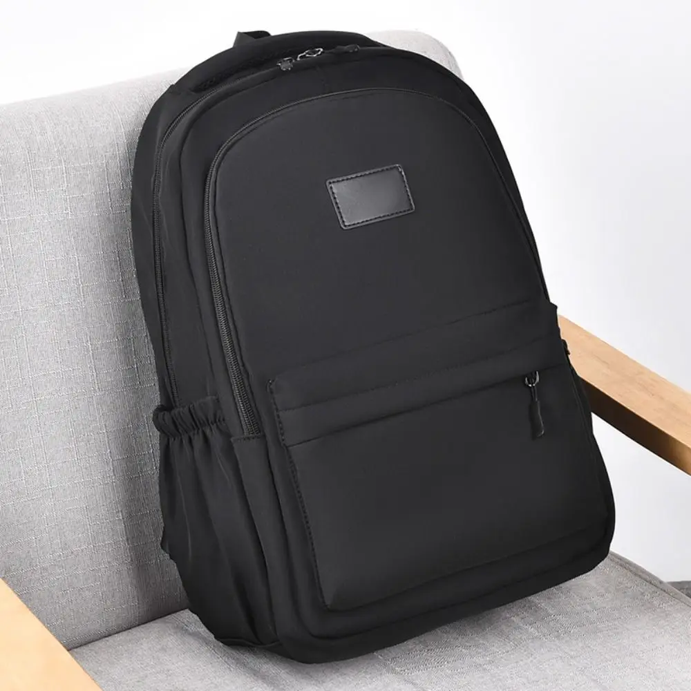 Solid Color Laptop School Bag Large capacity Wear-Resistant Large Capacity Backpack zipper Waterproof College Backpack Students