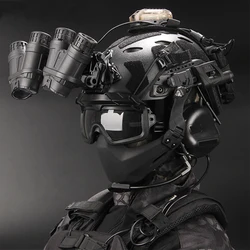 Airsoft Fast Helmet Set With Night Vision Goggles & tactical Headphones & Flashlights & for Hunting,Movie And TV Props,etc