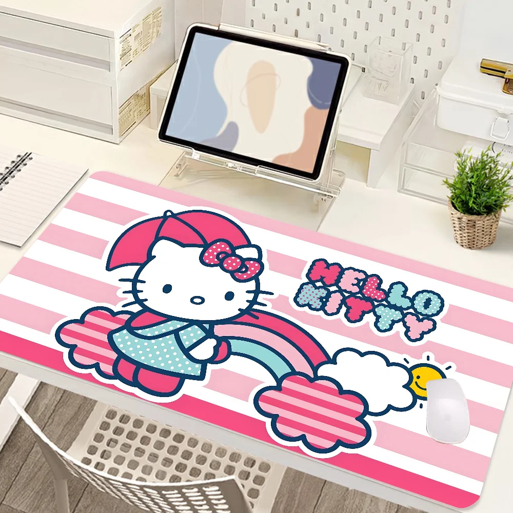 

Kawaii Cute Hello Kitty Mousepad Mousepad New Arrivals Large Gaming Mousepad L XL XXL Gamer Mouse Pad Size For Keyboards Mat