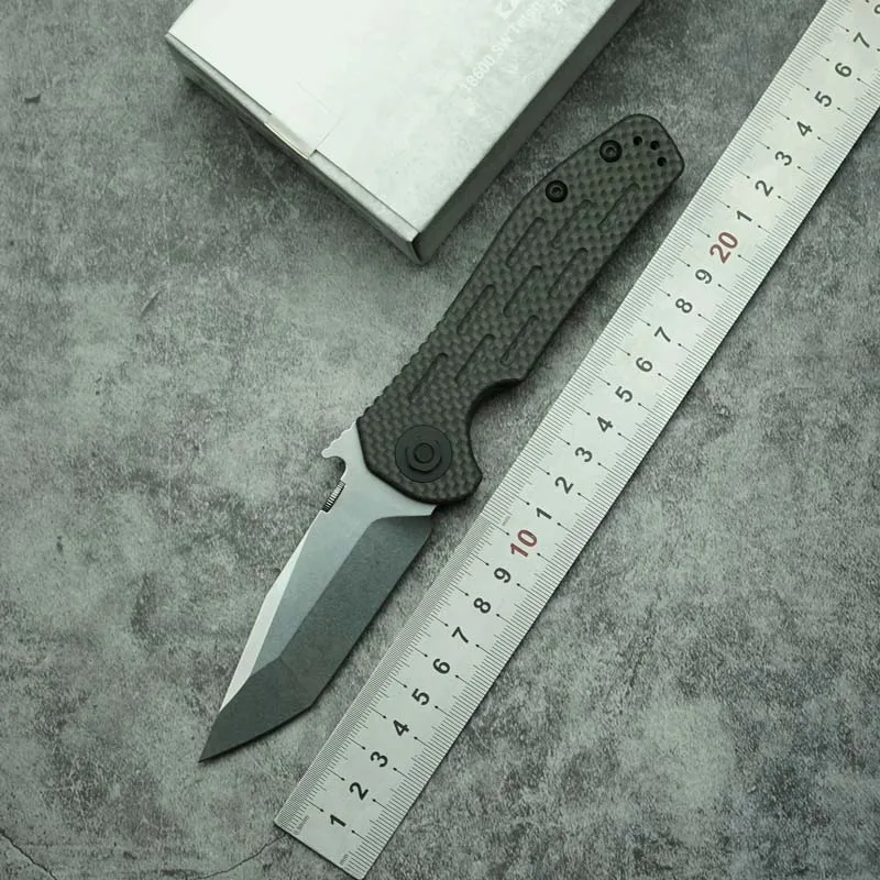 2024 New 0620CF Folding Knife Mark 204P Blade Real Titanium Alloy/CF Handle Outdoor Camping Kitchen Survival Pocket EDC Tool