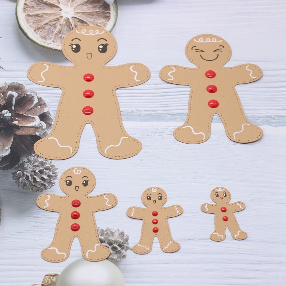 KSCRAFT Nesting Gingerbread Man Metal Cutting Dies Stencils for DIY Scrapbooking Decorative Embossing DIY Paper Cards