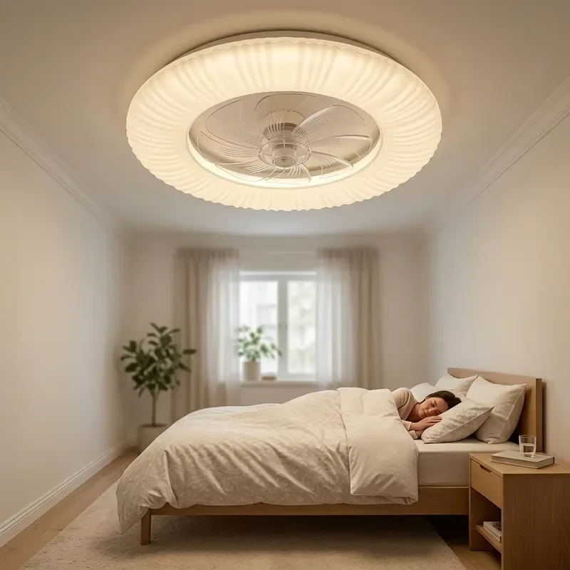 Modern DC Motor Ceiling Fan With Light Remote Control Silent Operation For Bedroom Living Room Home Decor Lighting Fixture