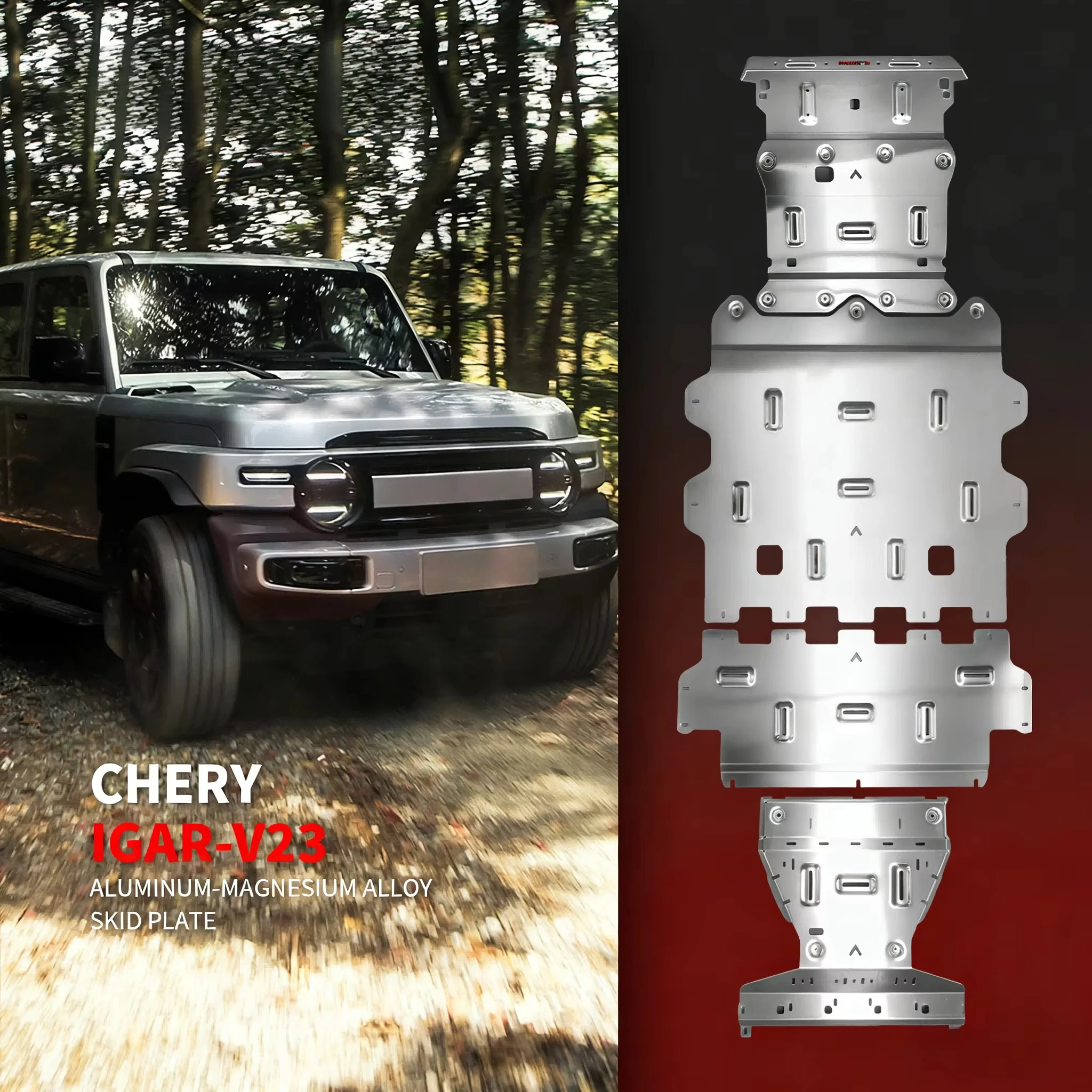 

FASTCULB-V23 5/8mm Mobile Aluminum Alloy Engine Lower Cover Protective Cover for ICAR 2024