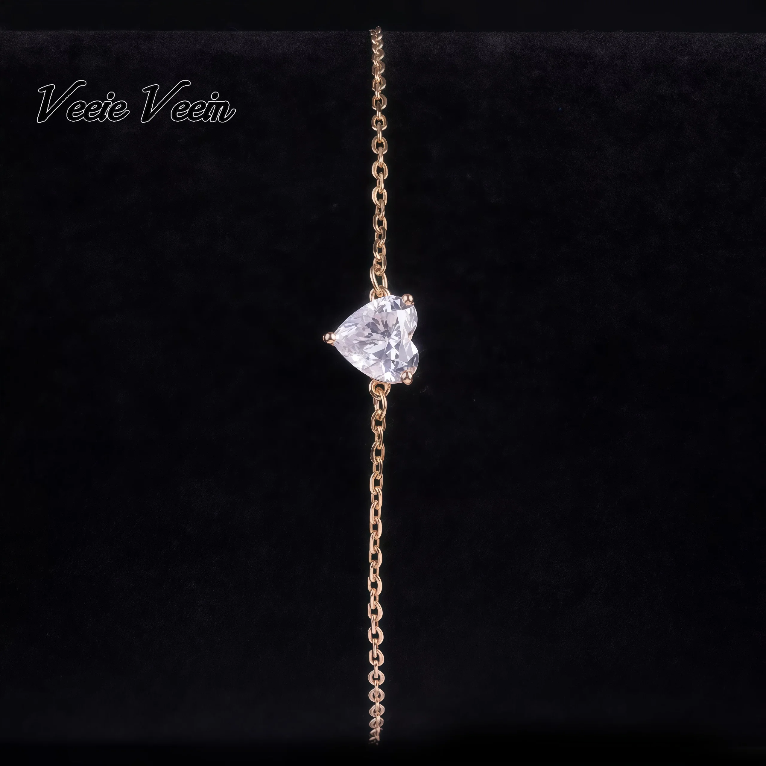 Pulsera de Piedra de Mozambique de Estilo Moderno y Lujo Ligero de Veeie Veein Jewelry, Pulsera de Plata de Ley S925 Chapada en Oro de 18k para Mujer
