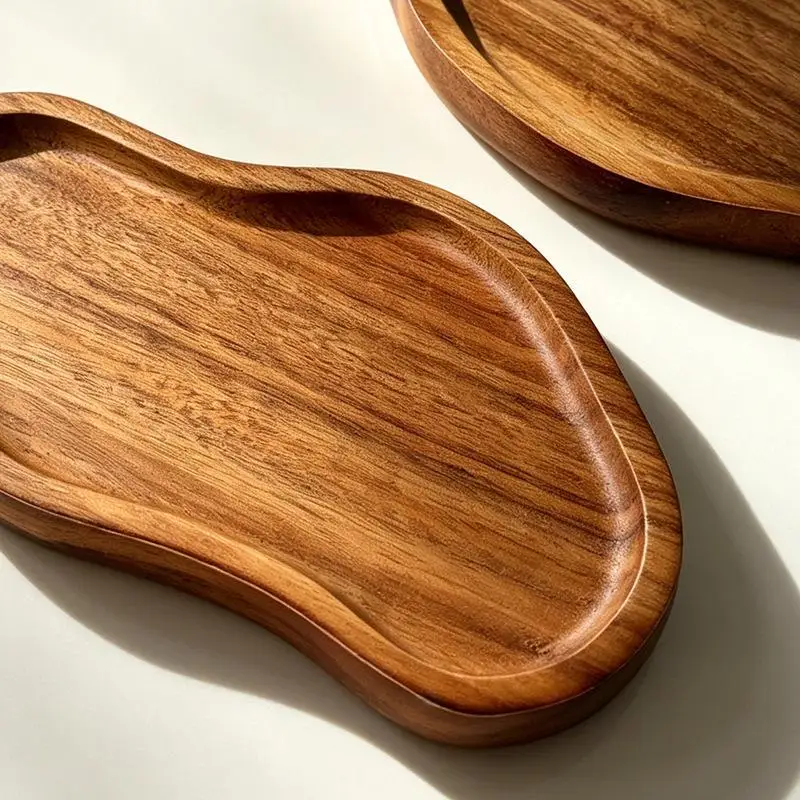 New Bathroom Sink Tray Acacia Wood Scented Candle Tray Solid Wood Tray Suitable For Dressing Table Bathroom Small Decorative