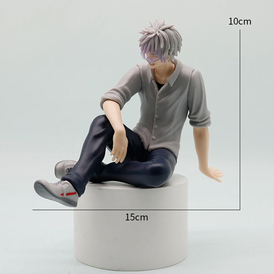 고죠 사토루 피규어 주술회전 게토 스구루 앉은 자세 액션 피규어 감옥 영역 애니메이션 모델 PVC 장식품 장난감