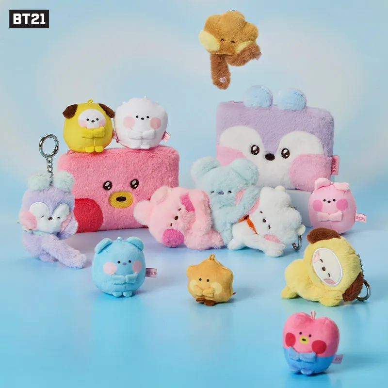 New BTS Mini Pocket Doll Keychain Cute Round Ball‑Shape with Bead Chain Keychain Bag Pen Hanging Charm Fans Collectible Gift - view 4