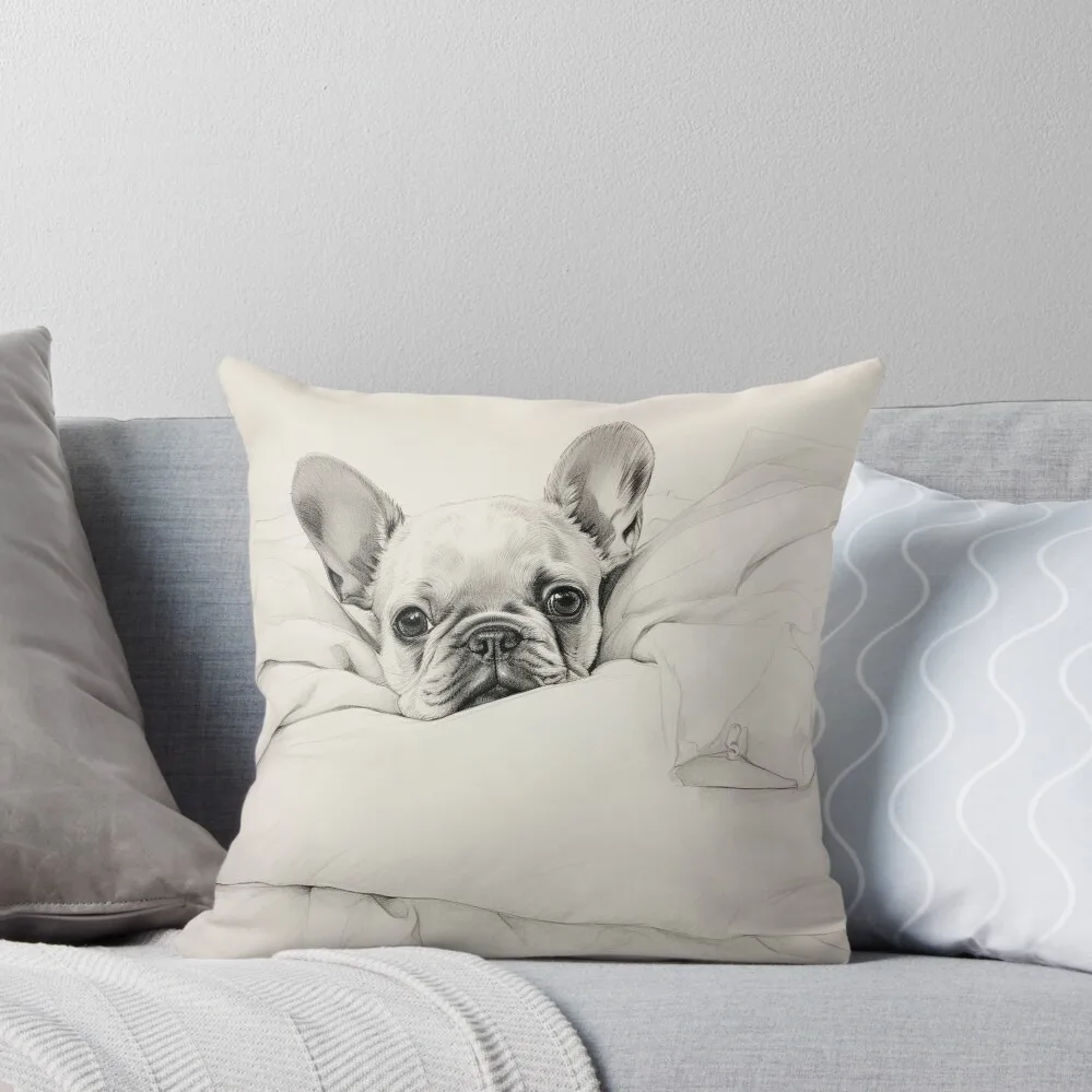 

French Bulldog Resting Peacefully Throw Pillow Decorative pillow case Christmas s Covers pillow