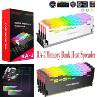 COOLMOON RA-2 RAM Memory Heat Sink Cooler 5V 3Pin ARGB Colorful Mental Heat For Desktop Computer Cooling PC Accessories