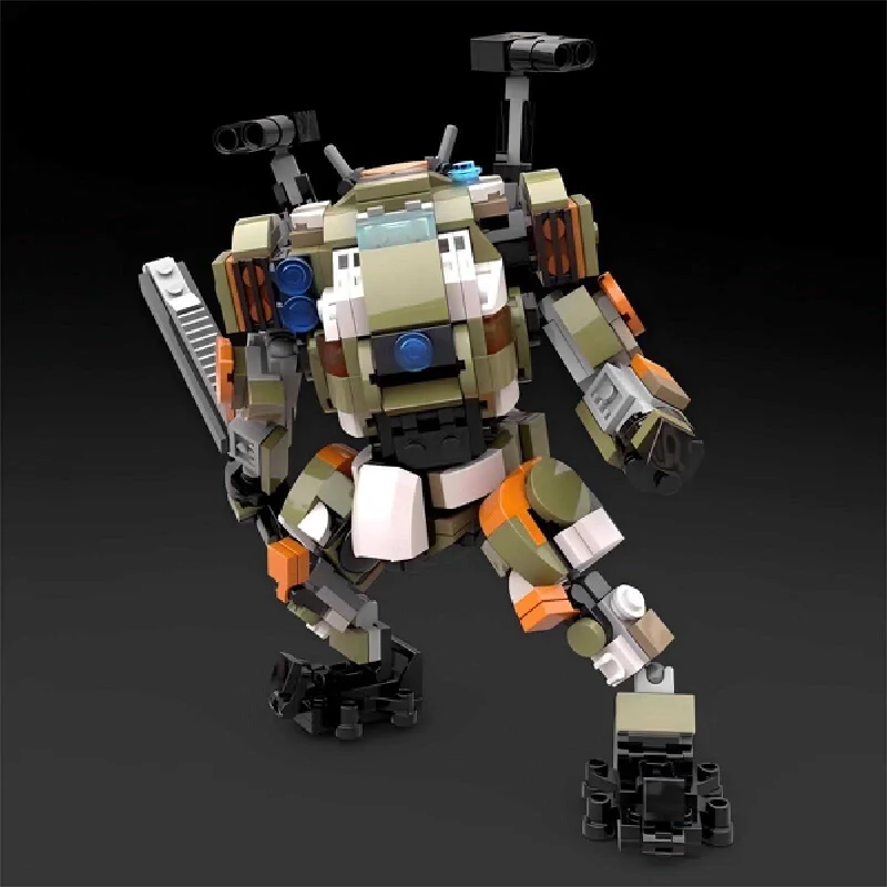 MOC bouwsteenset Titan viel BT7274 magisch wapen afstammeling uit de hemel en mecha geassembleerd model speelgoedman