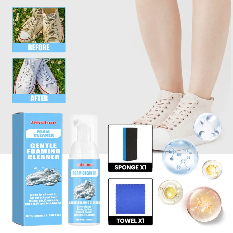 

Foam Cleaner Portable No Wash For Sneakers White Shoe Stain Yellowing Oxidation Removal White Shoes Renewed Easily