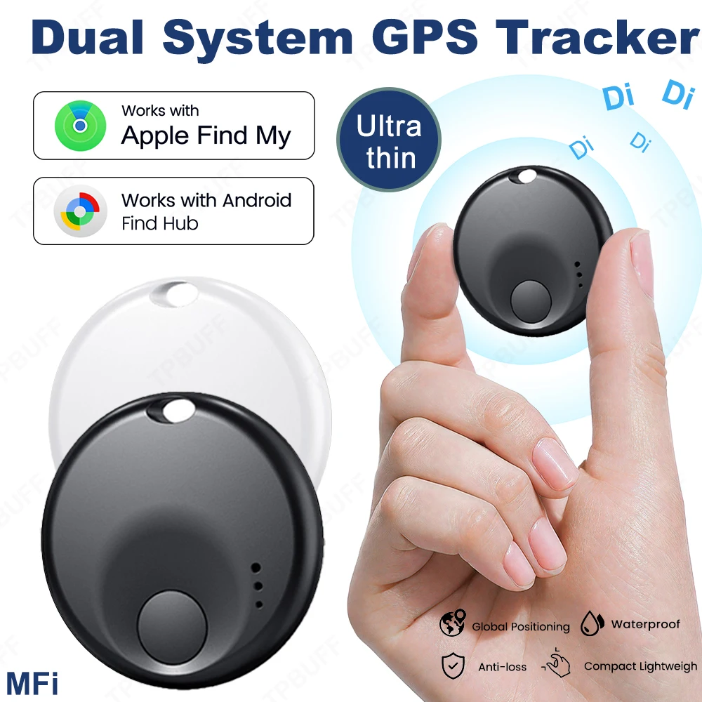 

Двухсистемный GPS-трекер для Android и iOS, локатор-метка, устройство для определения местоположения, GPS-трекер для автомобиля, GPS-трекер Google Find My для детей и кошек