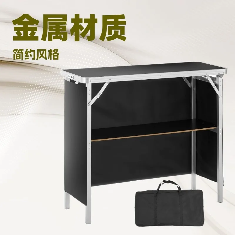 Folding Portable Bar Table Folding Booth Table for Indoor and Outdoor Parties