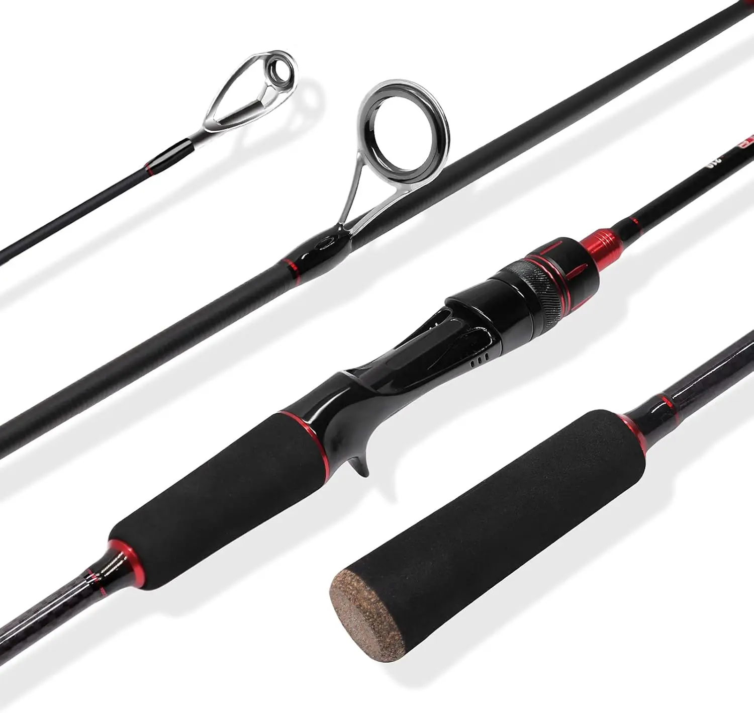 SANLIKE Egging Rod Seabass Rod Bay Lod خفيفة الكربون O دليل قضيب مسبوك مع سماعة واحدة إيفا قبضة الصيد رود المدمجة مياه البحر 1.8 متر/2.1 متر/2.4 متر #5