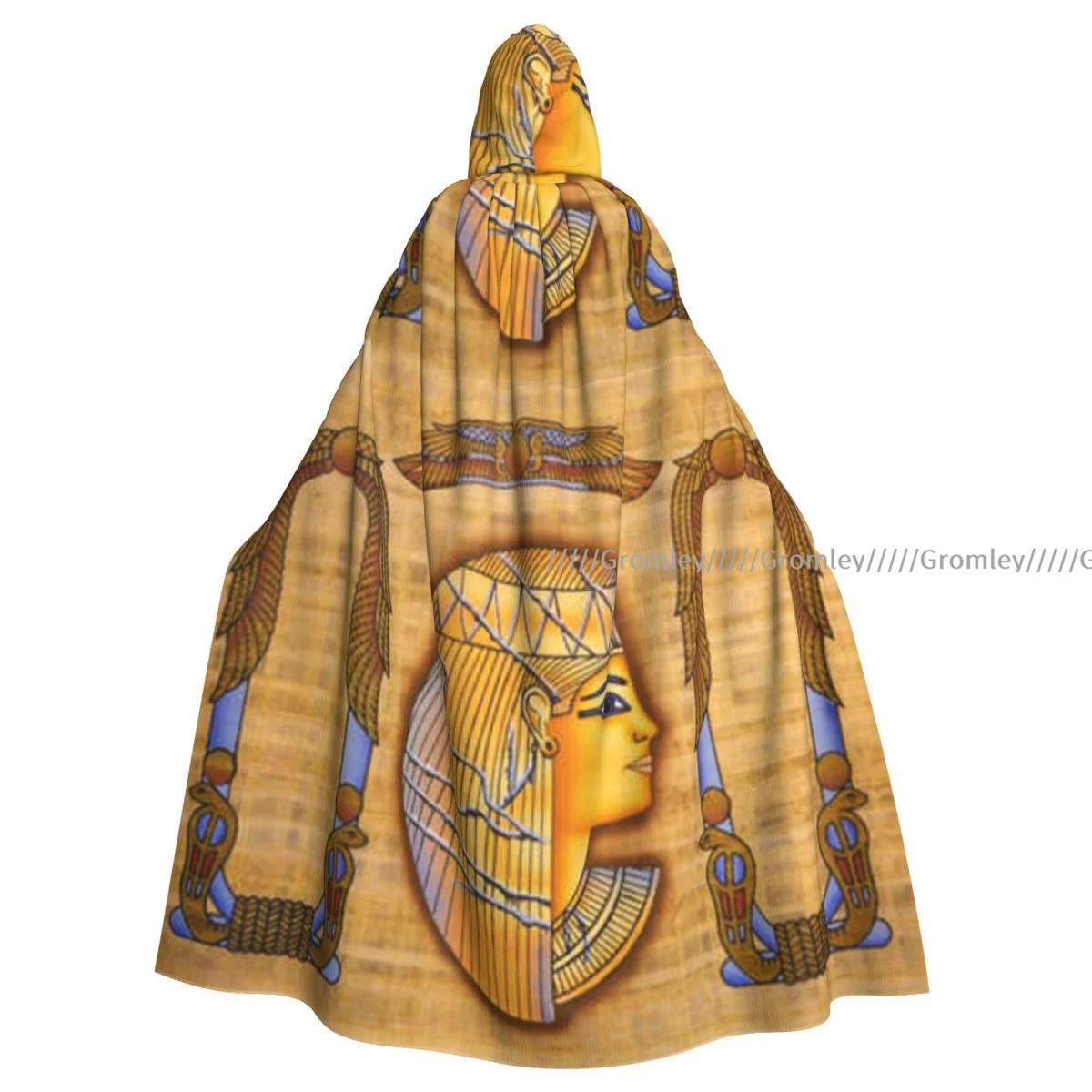 Witch Long Hooded Robe Old Egypt Papyrus Halloween Cloak Cosplay Costumes for Adult