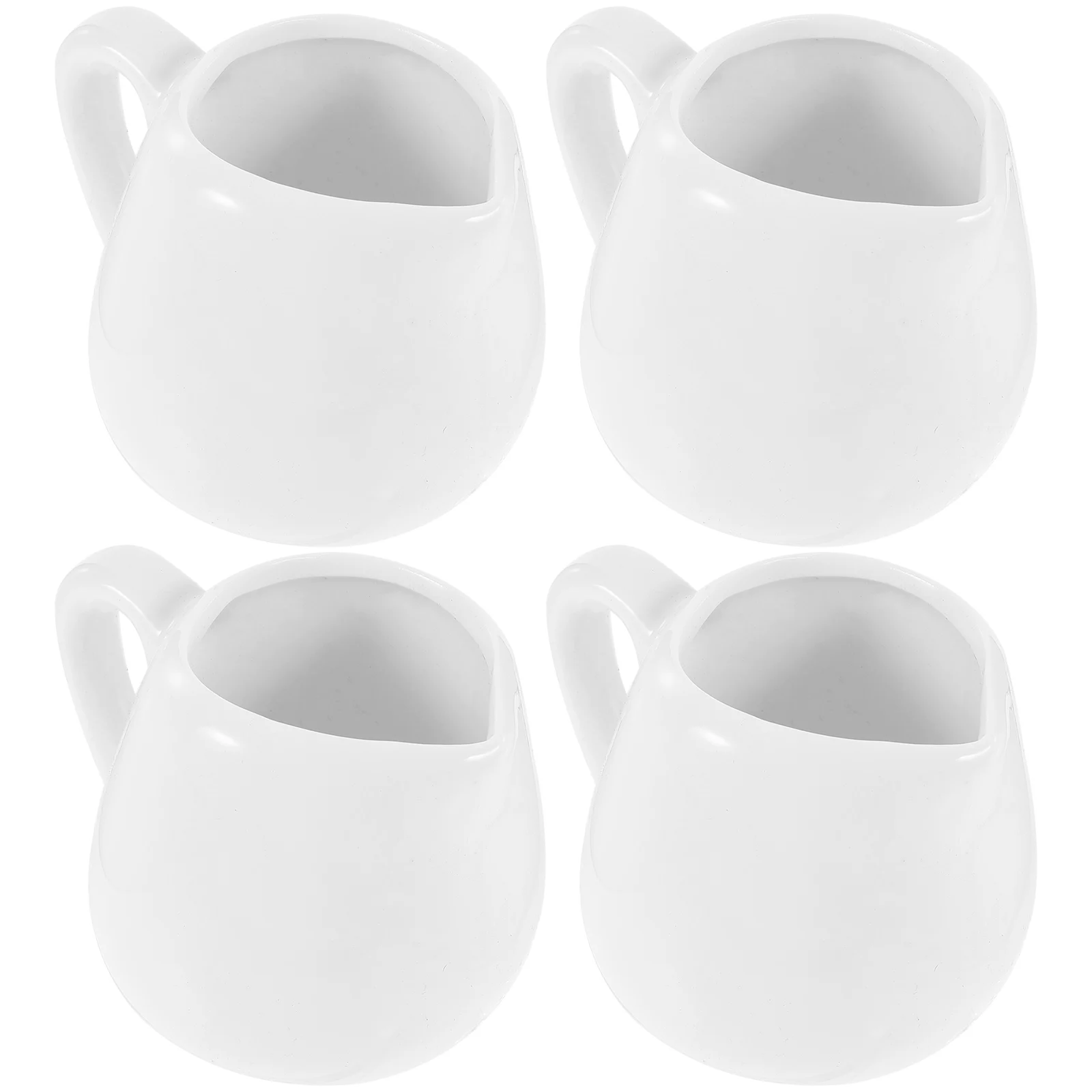 

4pcs 90ml Ceramic Seasoning Jars Sauce Jugs Milk Pitcher Holder Tomato Sauce Dispenser Syrup Container Kitchen