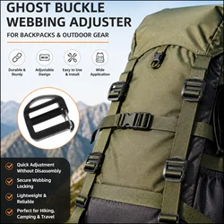 2/5 Pcs Ladder Lock Slider Backpack Straps Fastener Webbing Buckle for Clothing Belts 2cm Outdoor Camping Hiking Accessories