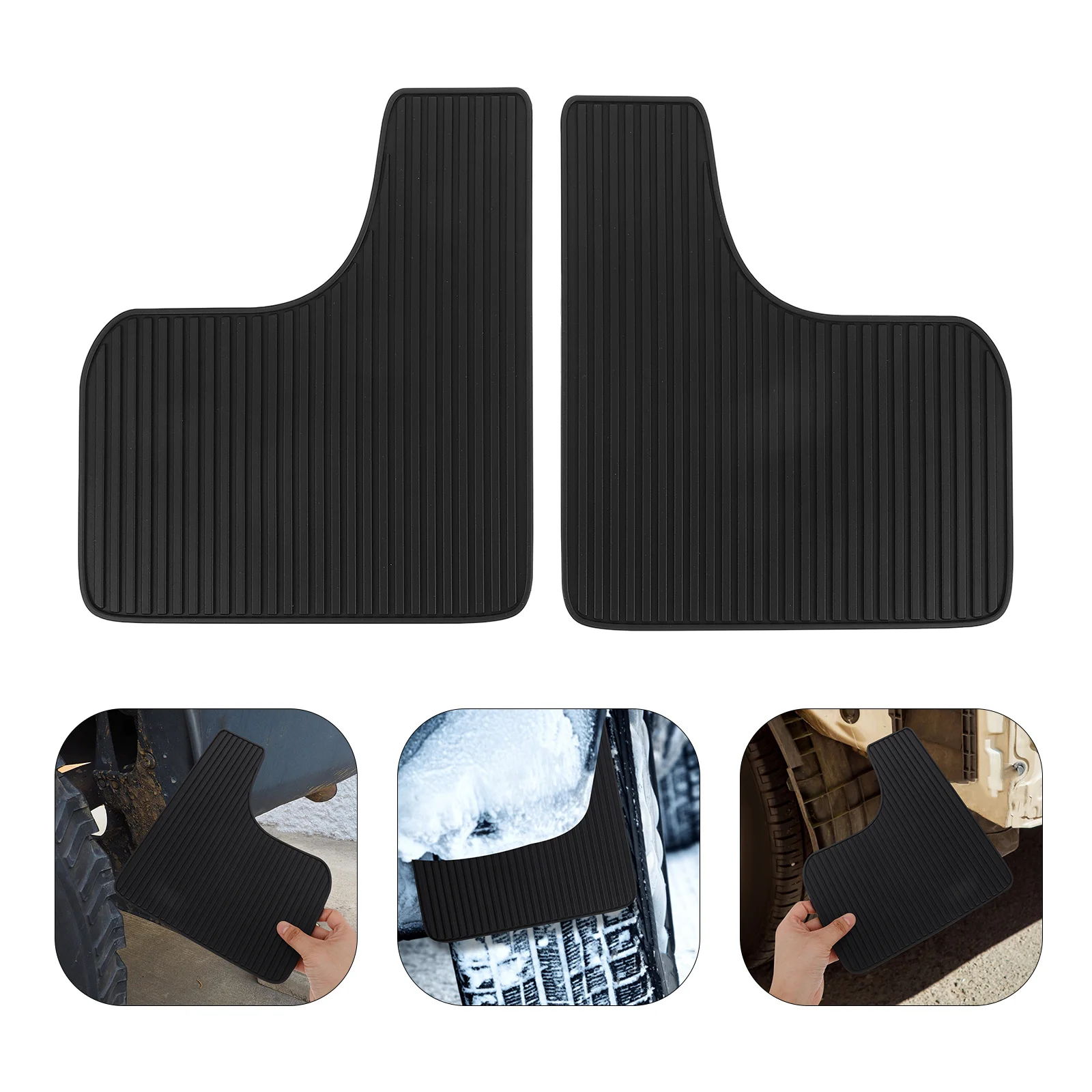 

1Pair Durable Plastic Car Mud Flaps Tire Splash Guards Wheel Well Guards Mudguards Exterior Accessories for Suv and Pickup Cars