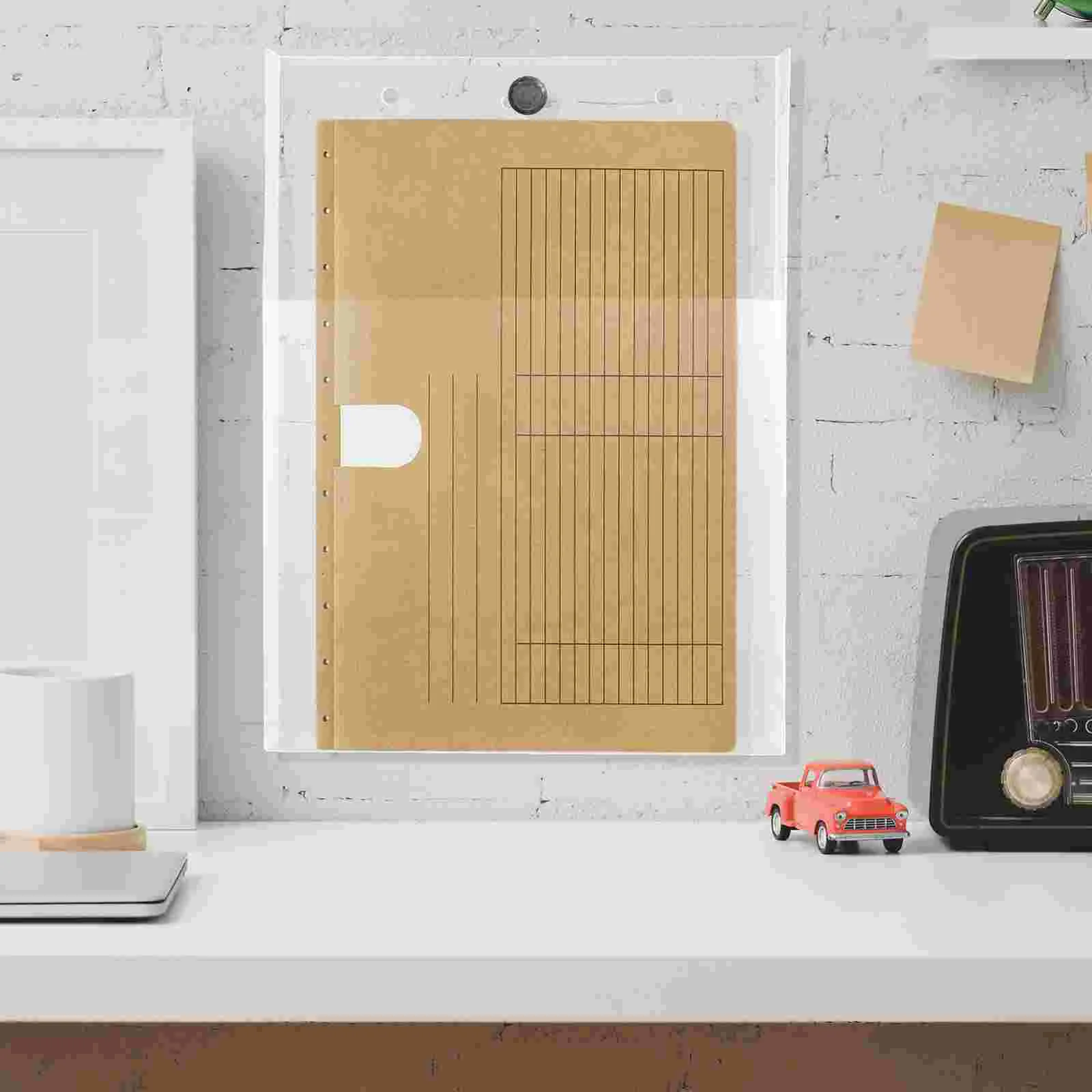 2 Pcs Visible File Holder Hanging Organizer Office Organization Wall Data Box Lightweight Pp Practical Document