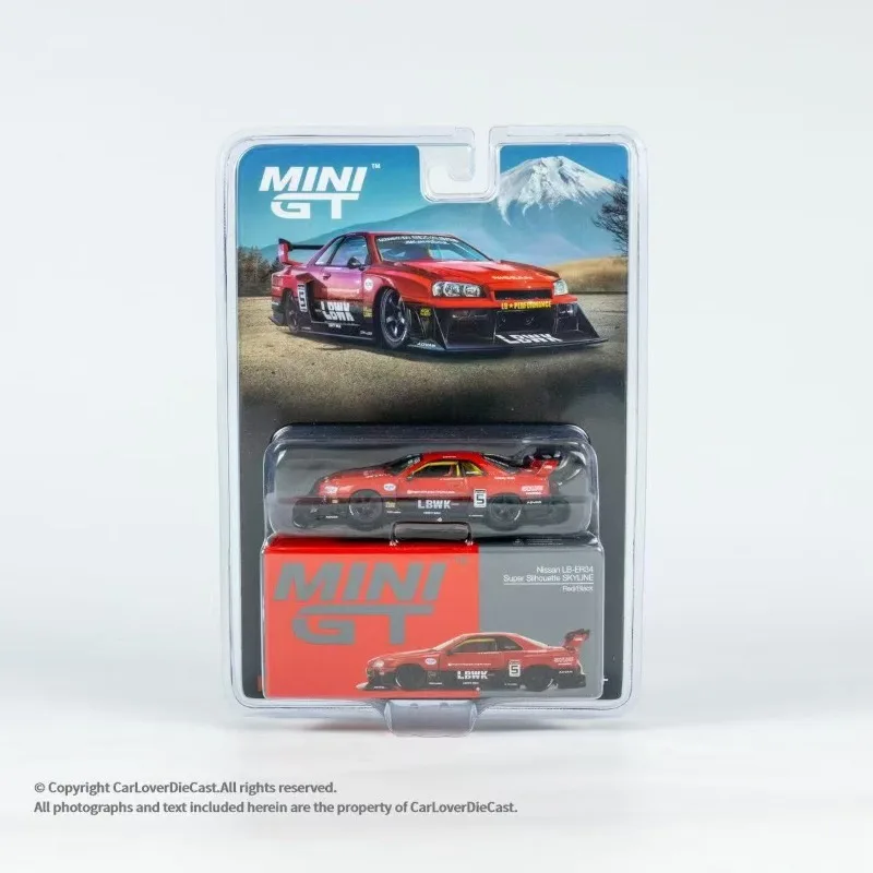 

Minigt 1:64 Nissan GTR ER34 LB Wide Body 843 Blister Packaging Alloy Premium Diecast Car Model Vehicle Collectible Gift Toy