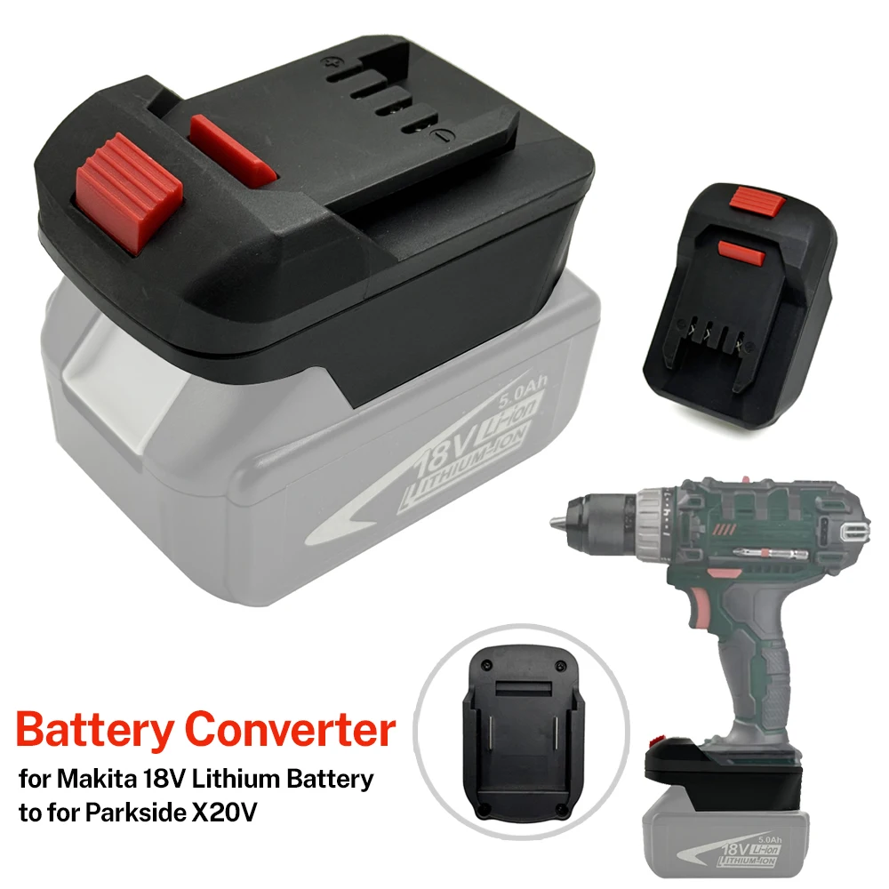 Converter Adapter for Makita 18V Li-ion Battery to converts to Lidl Parkside X20V Li-ion battery adapter power tool accessories
