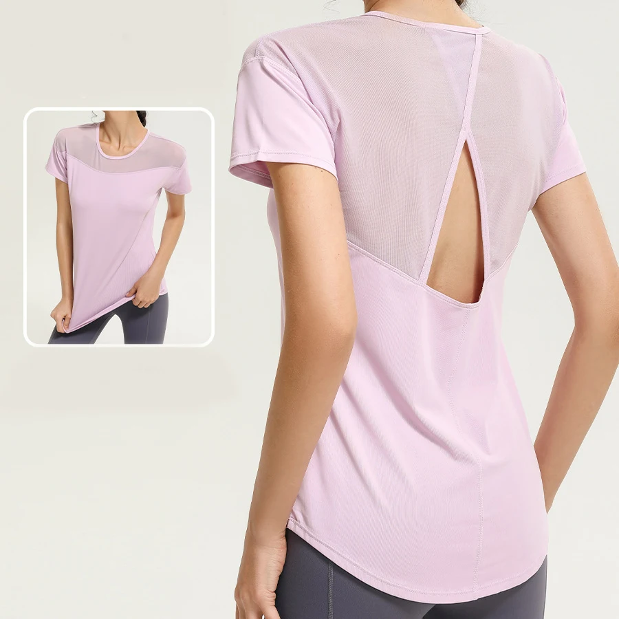 

Yoga Tops Women's Sports Wear For Fitness Running Jogging Seamless Woman Sport Shirts Female Workout Top T-shirt