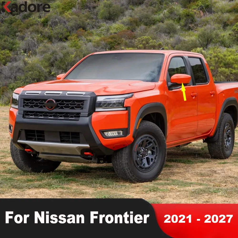 For Nissan Frontier 2021-2023 2024 2025 2026 2027 Carbon Fiber Car Rearview Mirror Cover Trim Side Mirrors Cap Frame Accessories
