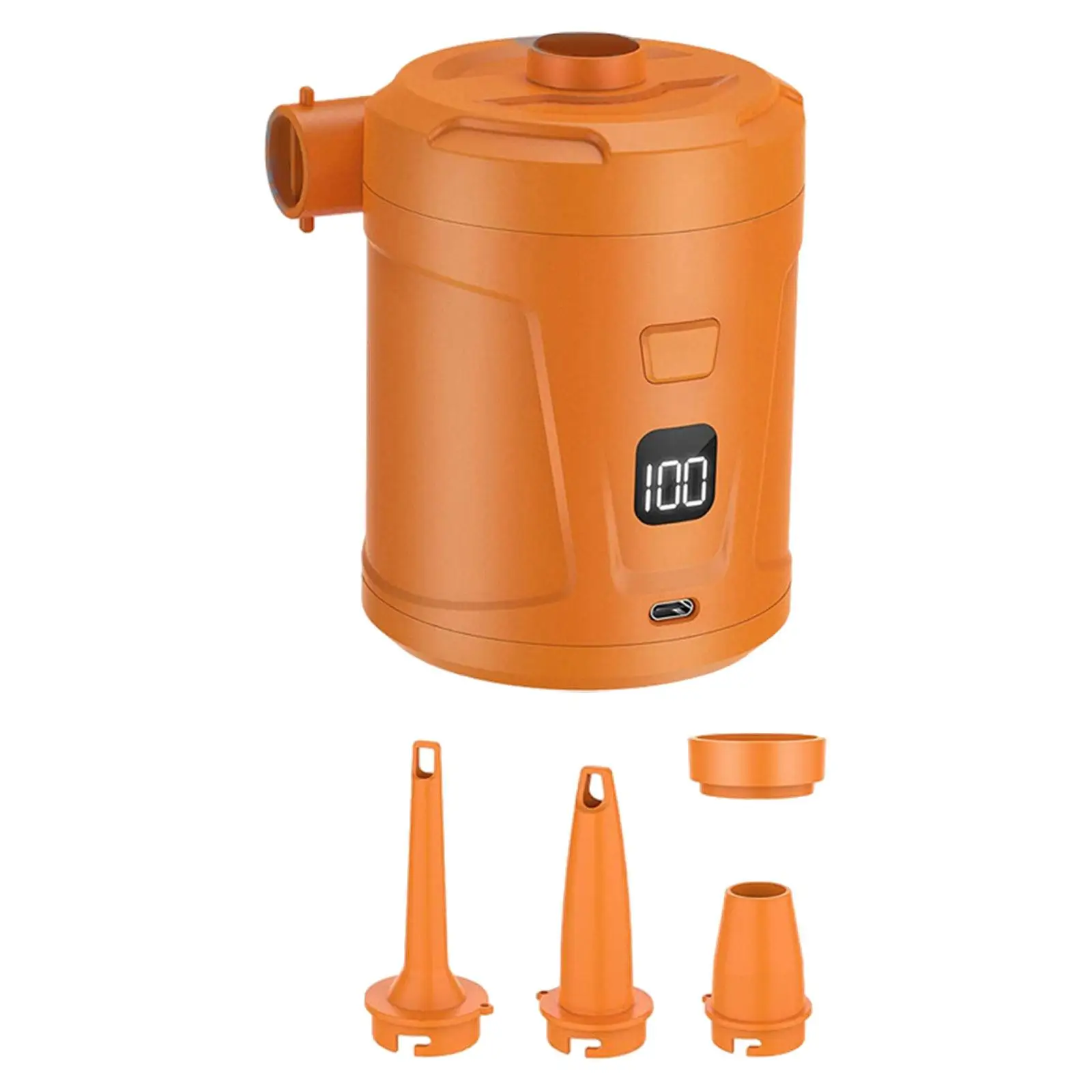 مضخة هواء كهربائية منزلية قابلة لإعادة الشحن للتخييم في الهواء الطلق مضخة صغيرة مدمجة لوسائد قابلة للنفخ حلقات السباحة سرير هوائي للقوارب