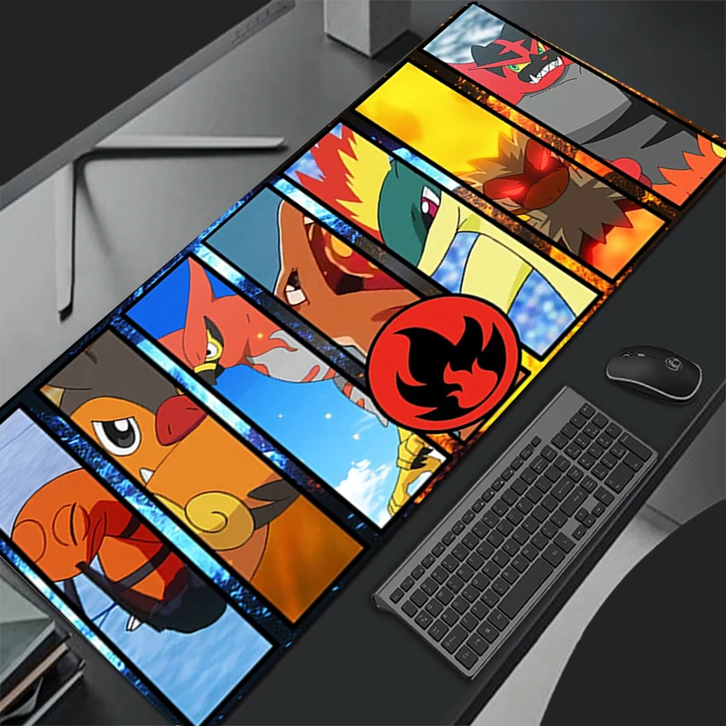 

Anime Pokemon Pikachu Mouse Pad Gaming XXL Rug Dywan Gamer Keyboard Desk Mat Table Carpet Mousepad Big 900x400 For Computer