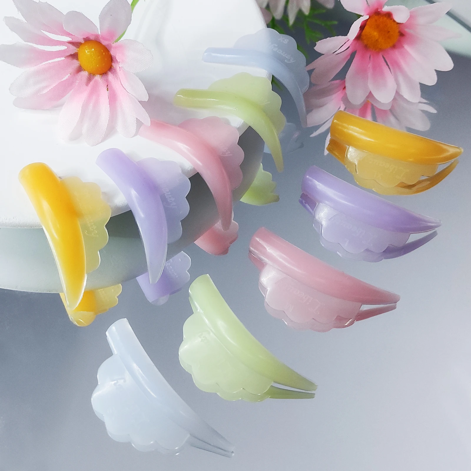 Libeauty 5 pares de silicone cílios perm almofadas pegajosas lash lift escudo levantamento 3d cílios modelador acessórios aplicador ferramenta maquiagem