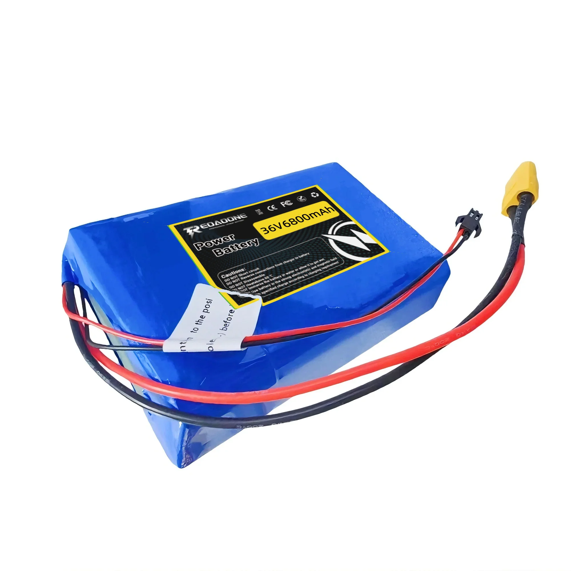 Reoaoone 36V 6800mAh 10S2P Lithium Battery with BMS - Built-in 18650 Battery Pack for 42V Electric Scooter Skateboard