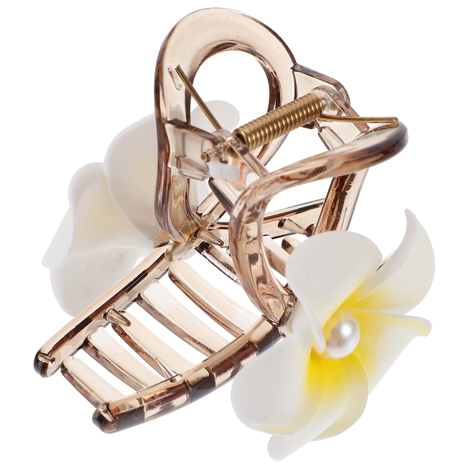 

2Pcs Stylish Hawaiian Flower Claw Clips for Women Durable Acrylic Hair Accessories for All Occasions Flower Claw Clips
