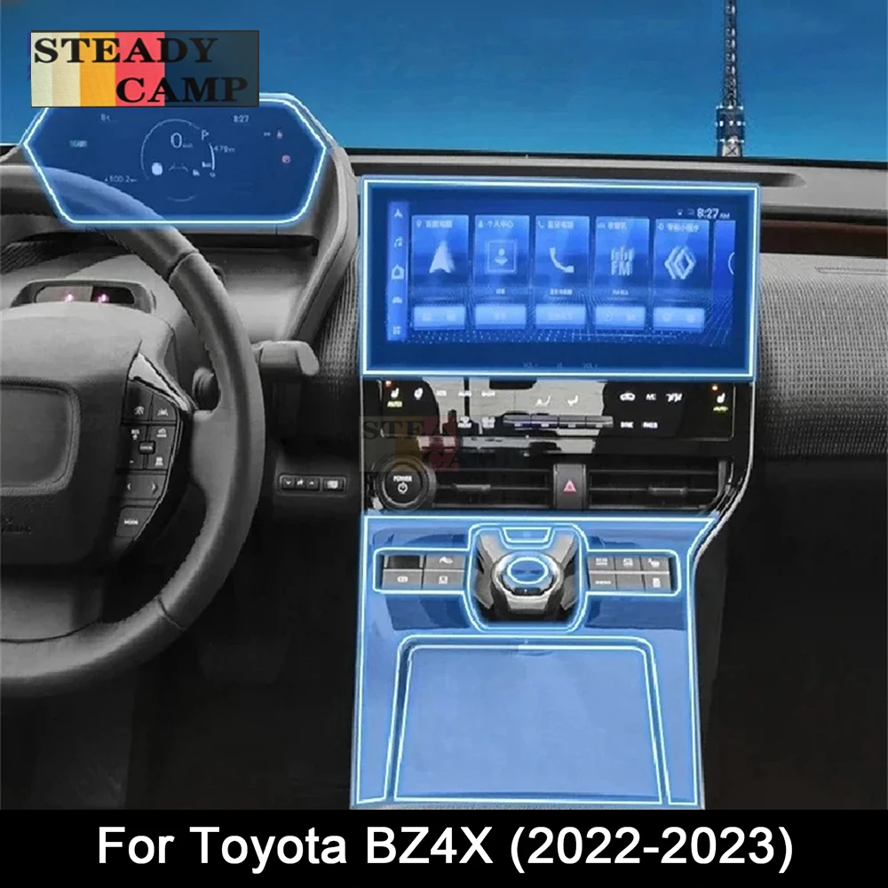 

Для Toyota BZ4X 2022-2023 автомобильная дверь, центральная консоль, медиа-приборная панель, навигация, ТПУ, защитная пленка от царапин, автомобильные аксессуары