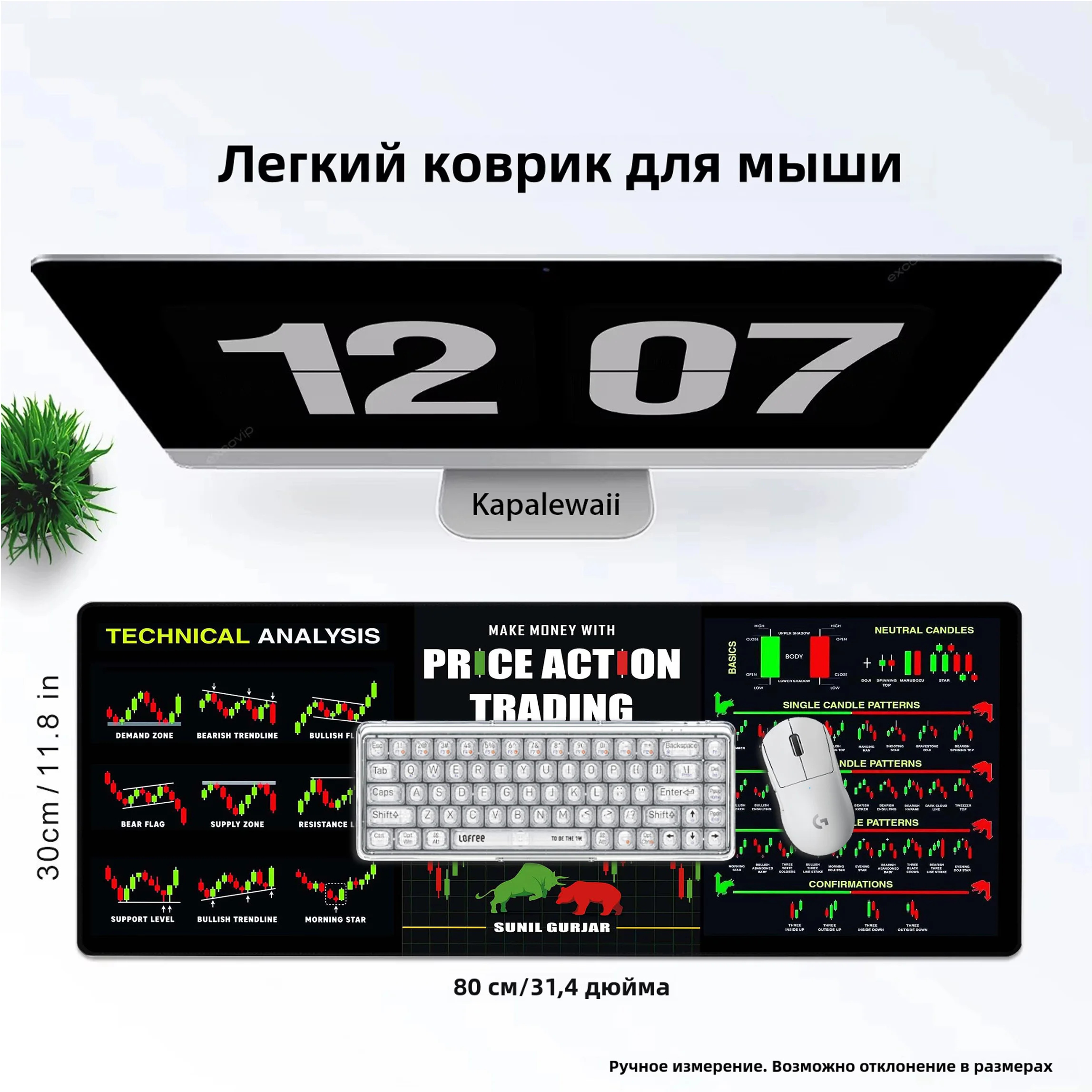 

Stock Market Chart Pattern Large Mousepad XXL 100x50cm Office Mouse Pad Gaming Carpet Locking Edge Mouse Mat Game Keyboard Pads